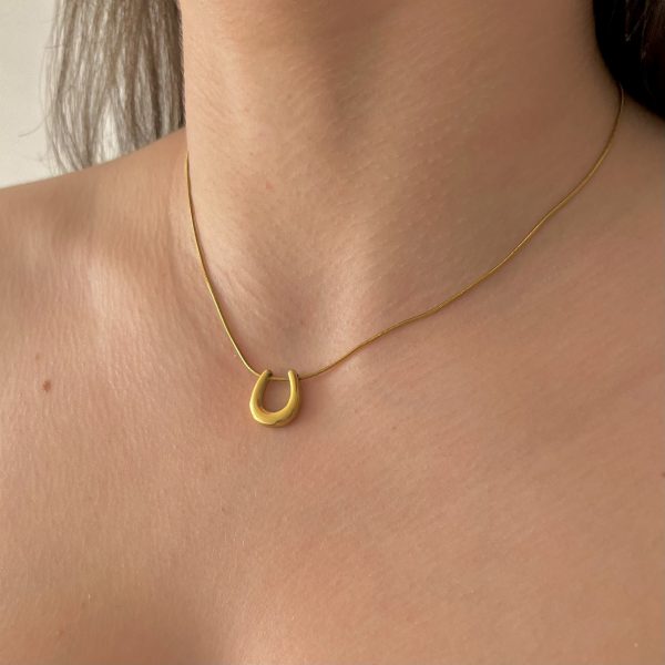 Collar Efecto Dorado Acero Inoxidable