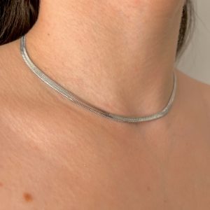 Collar Reina Plateado Acero Inoxidable