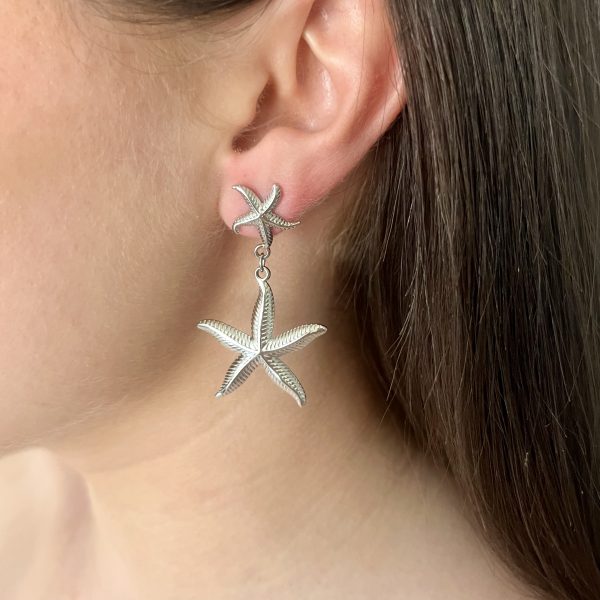 Pendientes Mar Adentro Plateado Acero Inoxidable