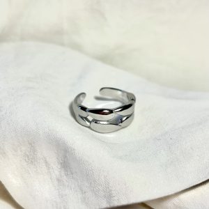 Anillo Arena y Sal acero inoxidable