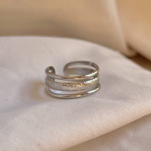 Anillo Arena Plateado